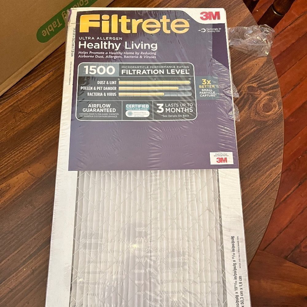 NEW 6pc Filtrate 3M Ultra Allergen Healthy Living 1500  Size 10 X 20 X 1